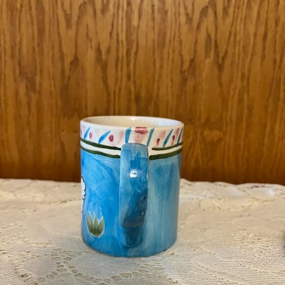 Vintage Hand-Painted World Bazars Ceramic EASTER LAMB Plate and Mug Set - Picture 7 of 9